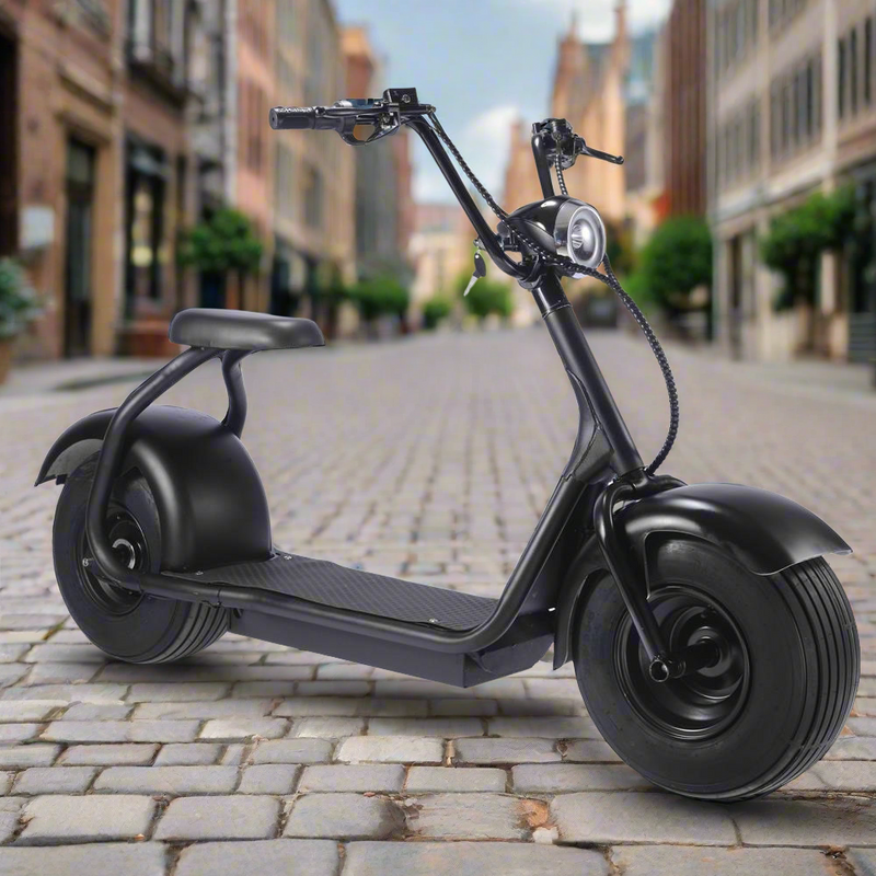 MotoTec Fat Tire 60v 18ah 2000w Lithium Electric Scooter Black