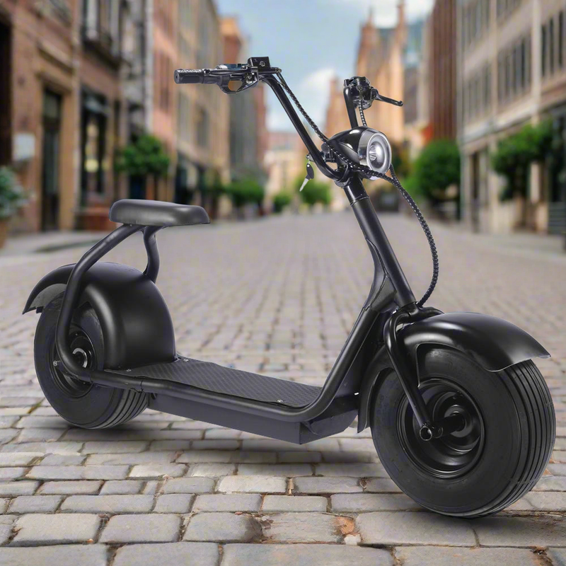 MotoTec Fat Tire 60v 18ah 2000w Lithium Electric Scooter Black