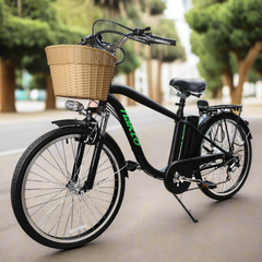 Nakto Camel Men 36V/10Ah 350W Beach Cruiser Electric Bike with Plastic Basket