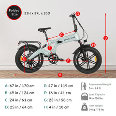 Tracer KAMA 2.0 48V/13Ah Lithium-ion 20” Folding E-Bike