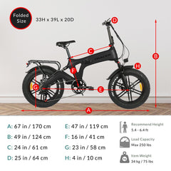 Tracer KAMA 2.0 48V/13Ah Lithium-ion 20” Folding E-Bike