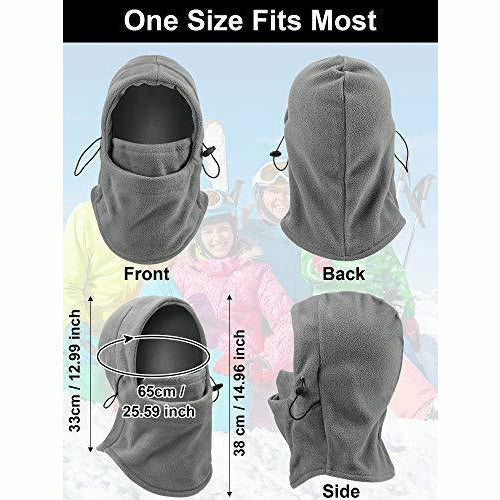 Balaclava Face Mask Men -Knit Beanie Ski Masks Neck Gaiter with Ears Covers  for Running Outdoor, Mens Winter Hats for The Cold, Thermal Womens Adult