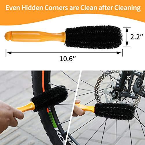 Bike Chain Cleaner Set Bicycle Cleaning Brush Tools Kits Washing Set with  Sprocket Scraper Repair Machine Brushes Mitt Clean Gear for Mountain, Road