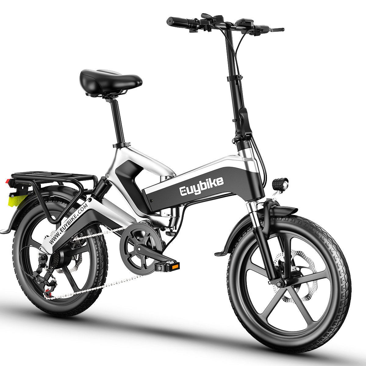  EUYBIKE K6 Bicicleta eléctrica plegable para adultos, aleación  de magnesio, 500 W, 21 MPH, bicicletas eléctricas de montaña para adultos  con celdas LG de 48 V 12.8 Ah, batería extraíble, bicicleta 