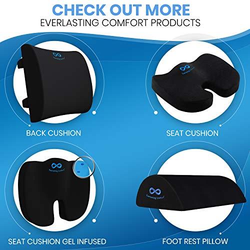 Everlasting Comfort 100% Pure Memory Foam Wheelchair Seat Cushion Gel Infused